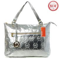 michael kors metalen monogram pocket medium zilver boekentassen Geen Belasting ofmkp164